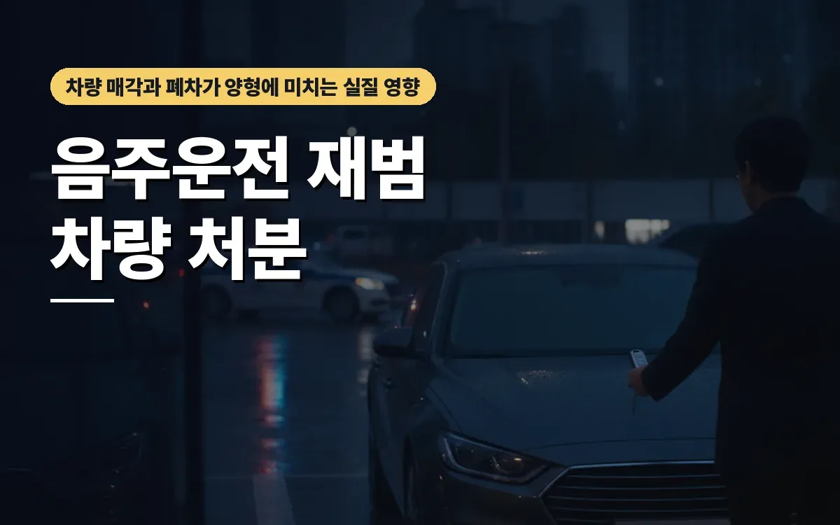음주운전 재범 위기에서 차량 매각과 폐차 처분이 양형 참작에 미치는 영향
