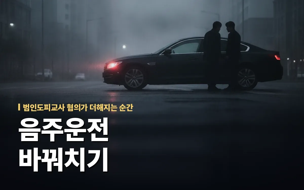 음주운전 후 운전자 바꿔치기했다면 범인도피교사죄 처벌 무게는