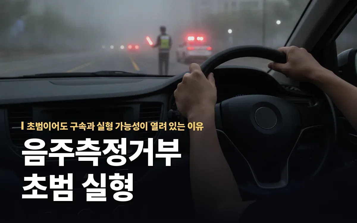 음주측정거부 처벌 초범이라도 실형 가능성이 있을까요