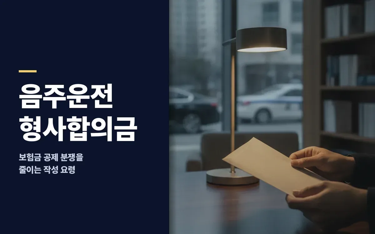 음주운전 형사합의금 건넸는데 채권양도통지서 양식과 작성법 놓쳤다면